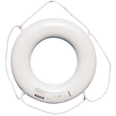 JIM-BUOY Jim-Buoy JBW-X-20 U.S.C.G. Approved JBX-Series Life Ring - 20", White JBW-X-20